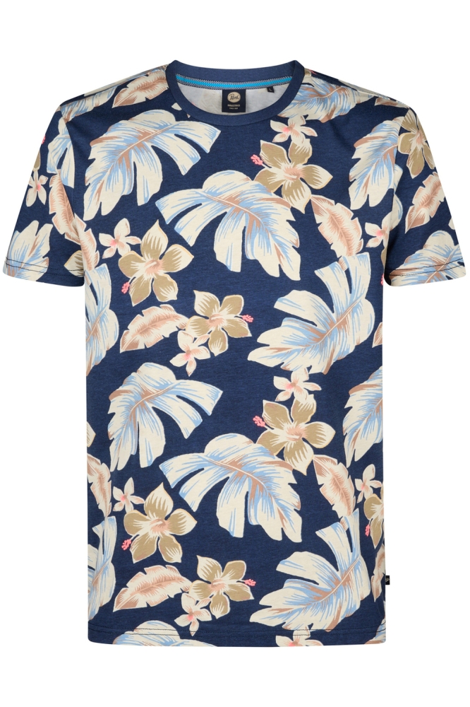 AOP T SHIRT HIBISCUS M 1050 TSR655 5178 Navy Blue